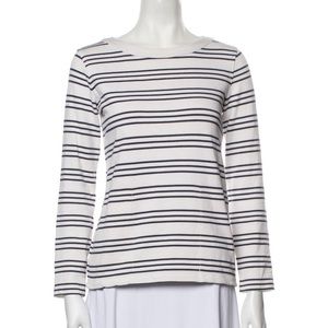 A.P.C Striped Three-Quarter Sleeve with Bateau Neckline